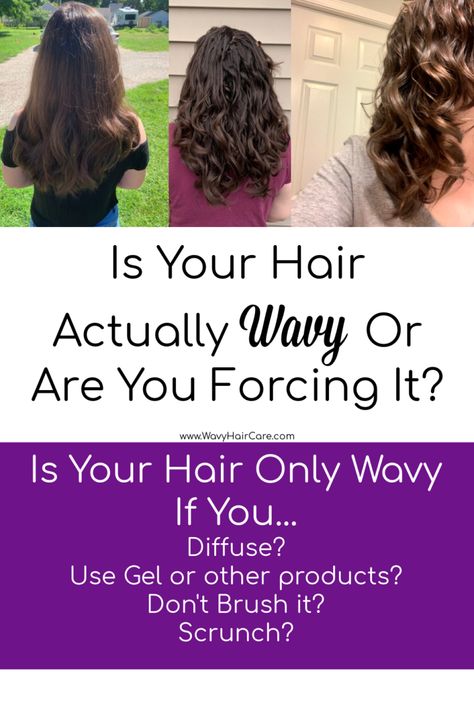 Is Your Hair Actually Wavy Or Are You Forcing It? | Wavy Imposter Syndrome - Wavy Hair Care Wavy Haircuts Medium, Type 2a Hair, Naturally Wavy Hair Cuts, 2a Hair, Frizzy Wavy Hair, The Curly Girl Method, Wavy Hair Care, Curl Enhancer, Different Curls