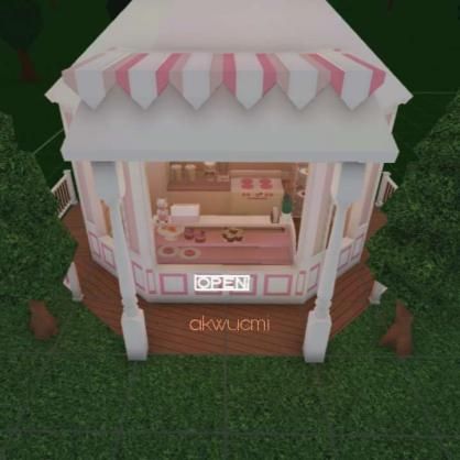 #Bloxburg #Nogamepass #Pink Theme #Roblox #Kawaii #Pink #Bakery Bloxburg Pink Cafe Interior, Bloxburg Ice Cream Shop Layout, Cute Cafe Layout, Cute Bakery Bloxburg, Bloxburg Ice Cream Shop Ideas, Bloxburg Cafe Layout Ideas, Pink Cafe Bloxburg, Boba Shop Bloxburg, Bloxburg Small Cafe