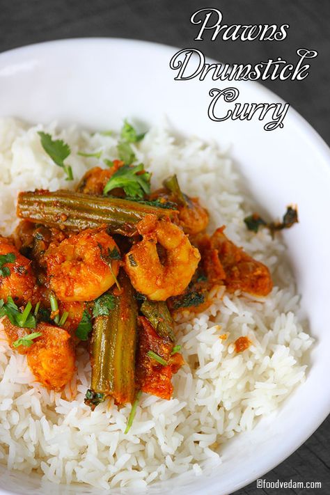 prawns drumstick curry recipe Prawns Recipes, Drumstick Curry, Prawns Curry, Curry Fish, Prawn Curry, Gluten Free Chili, Prawn Recipes, Indian Curry, Red Chili Powder