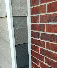 Home Exterior Colors Stucco, Paint Siding, Home Exterior Colors, Red Brick House Exterior, Grey Exterior House Colors, Red Brick Exteriors, Exterior Gray Paint, Paint House, Gray House Exterior