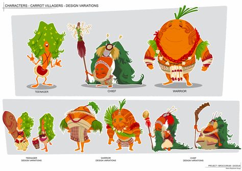 "Character design - Carrot Villagers" by Marie Stephanie Surga Carrot Drawing, Funny Cartoon Characters, Adobe Illustrator Graphic Design, Color Script, Food Fantasy, Bee And Puppycat, Concept Art Character, Kid Character, Monster Design