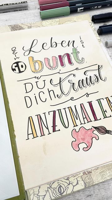 Katja.Visualisiert in BaWü on Instagram: "[Werbung] Ist das nicht ein toller Spruch? Die Letteringschablone und auch die Bujo-Schablone gibt es aktuell noch 4x in meinem Shop. #katjavisualisiert #gnadenschatz #tombowfamily #tombowdualbrushpens #tombow #lettering #letteringart #letterlove #brushlettering #brushletteringvideo #handlettering #handletteringlove #handletteringnewbie #letteringdaily #letteringdeutschland #katjasvisualisierungstool #familie #sinnvoll #sprüchezumnachdenken #sprüche #s Handlettering Abc, Handlettering Ideas, Tombow Lettering, Handlettering Quotes, Perfection Quotes, Brush Pen, Junk Journal, Hand Lettering, Bullet Journal