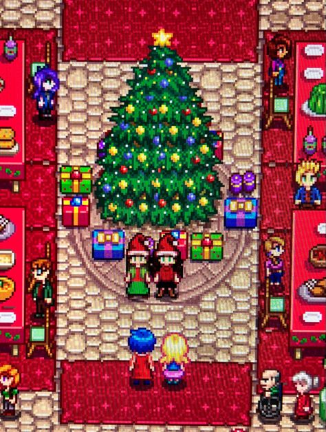 Stardew Valley Stardew Valley Christmas, Christmas Inspo, Christmas Outfits, Stardew Valley, Christmas Wallpaper, Christmas Outfit, Christmas Cards, Christmas Tree, Christmas