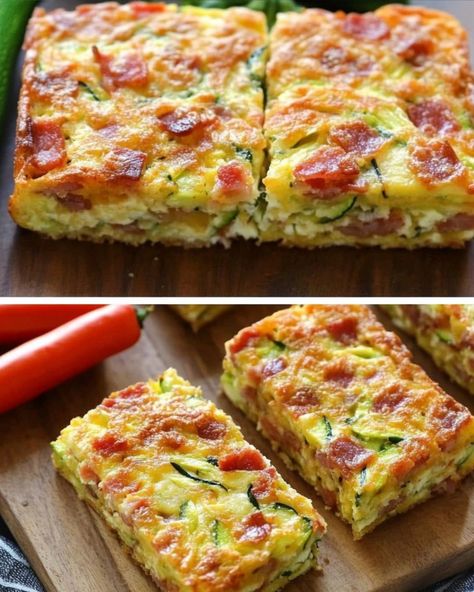 Cheesy Zucchini and Bacon Slice: A Savory Snack Delight Sliced Zucchini Recipes, Bacon Zucchini, Impossible Pies, Savoury Slice, Mediterranean Recipes Healthy, Zucchini Recipes Healthy, Grated Zucchini, Vegetable Slice, Quiche Recipes Easy