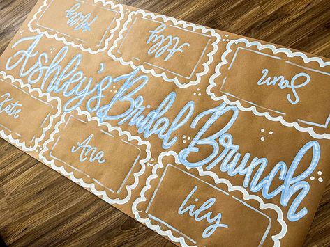 🌟NEW🌟 ••• Table placemat banner for any event! Fully customizable! 🩵🫶🏼 • • • #placemat #banner #butcherpaperbanner #brownpaperbanner #bridalshower #bridalbrunch Butcher Paper Banner, Brown Paper Banner, 21 Sign, Painted Banners, Painted Banner, Craft Nights, Paper Tablecloth, Birthday Signs, Paper Banners