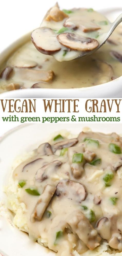 Vegan White Gravy, Gluten Free Mushroom Gravy Recipe, Dairy Free Mushroom Gravy, Vegan Gravy For Mashed Potatoes, Vegan Mushroom Gravy Recipe, Chicken A La King Recipes, Vegan Staples, Chicken A La King, Chicken Mushrooms