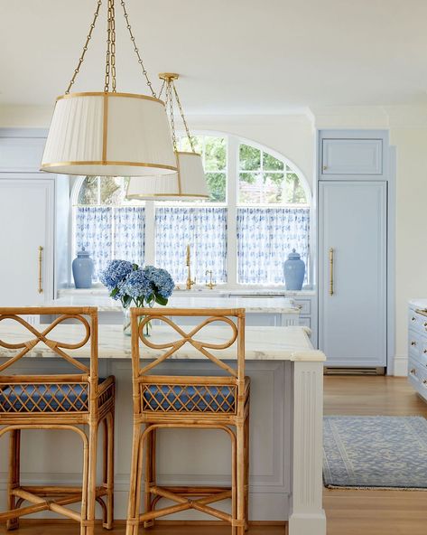 Statement seating! Still swooning over the darling details on our Bow Counter Stools. Perfect for gathering around the kitchen in��… | Instagram Grandmillenial Kitchen, Main Kitchen, Grandmillenial Style, Pretty Furniture, Colonial Kitchen, Condo Decor, Caitlin Wilson, Dream Life House, Dream Beach Houses