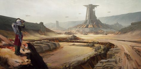 Sci Fi Base, Sci Fi Building, Sci Fi Architecture, Traveller Rpg, Sci Fi Landscape, Military Bases, Space Stuff, Sci Fi Environment, Group Project