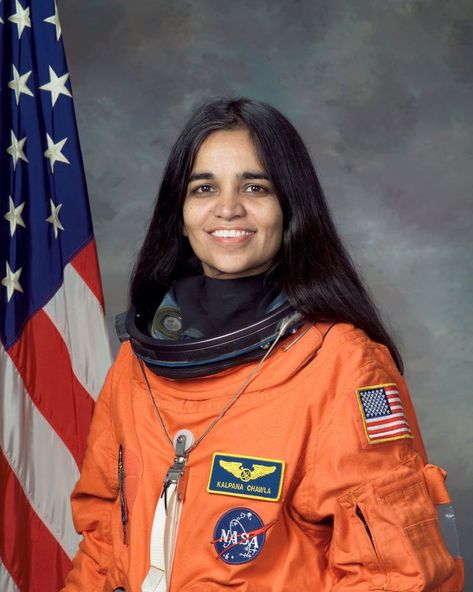 Women Astronauts: Kalpana Chawla Kalpana Chawla, Nasa Photos, Nasa Astronauts, Space Suit, Asian American, Great Women, University Of Texas, Space Shuttle, Famous Women