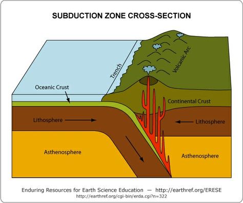 Geology Lessons, Subduction Zone, Plate Tectonics, Fair Projects, Science Fair Projects, Science Fair, Science Education, Lessons For Kids, Earth Science