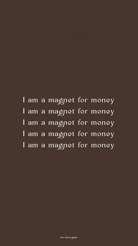 I am a magnet for money I Attract Money Aesthetic, I Am A Magnet For Money, Money Aesthetic Affirmation, Money Saving Vision Board, Get Money Aesthetic, Money Manifestation Aesthetic, I Am A Money Magnet Wallpaper, Money Magnet Aesthetic, Manifesting Money Aesthetic