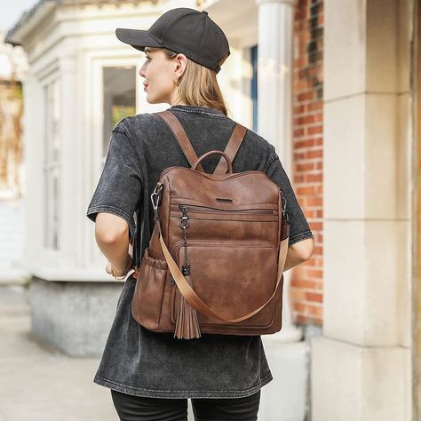 CLUCI Backpack Purse for Women Fashion Leather Designer Travel Large Ladies Shoulder Bags with Tassel 43%OFF Affiliate link . As an Amazon associate I earn from qualifying purchases . (ad) Leather Travel Backpack, Women Backpack Fashion, Leather Backpack Purse, Cameron Diaz, Gisele Bundchen, Women Leather Backpack, Purse For Women, Jansport Backpack, Toiletry Bag Travel