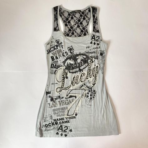 jane norman blue graphic tank top y2k style,... - Depop Tank Top Y2k, Jane Norman, Glitter Print, Blue Graphic, Lace Panelled, Y2k Style, Graphic Tank, Graphic Tank Top, Diva