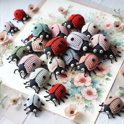 Natalija Puschkina on Instagram: "#TheMagicalWorldOfCrochet #Ladybug #CrochetLadybug #Handmade #Crafts #Yarn #Amigurumi #Insect #RedLadybug #BlackSpots #Cute #DIY #Decoration #Nature #Garden #SmallCreature #Ladybird #Lucky #Symbol #Adorable #LittleBug #Spring #Hobby #Pattern #SoftToy #LadybugToy #HomeDecor #Gift #LadybugLover #Creative On my Instagram page, you will find unique images created by artificial intelligence, as well as my personal works. For those interested in learning the creation process, completed works come with a link to purchase the masterclass. Other images generated by artificial intelligence are currently under development and will be available in the next 3-6 months. If you cannot find a masterclass for a particular work at the moment, I recommend checking back late Crochet Bugs And Insects, Crochet Ladybird, Crochet Ladybug, Decoration Nature, Spring Crochet, Unique Images, Lady Bird, Bugs And Insects, January 7