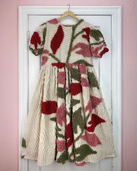 Psychic Outlaw on Instagram: "✨chenille drop is LIVE✨ These are SO floofy and warm, perfect for those chilly winter nights ❄️🦋 #chenille #tufteddress #tufting #tuftinggun #quilting #sustainablefashion #upnext #sustainableliving" Chenille Dress, Chenille Blanket, Vintage Chenille, Name Embroidery, Winter Nights, November 11, Puffed Sleeves Dress, Babydoll Dress, Vintage Linens