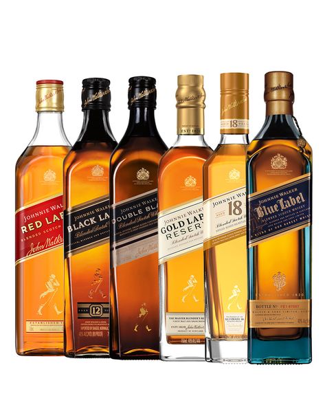 Johnnie Walker® Collection Johnnie Walker Cocktails, Expensive Whiskey, Johnnie Walker Whisky, Johnnie Walker Red Label, Bourbon Brands, Whisky Collection, Vodka Brands, Whiskey Brands, Best Alcohol