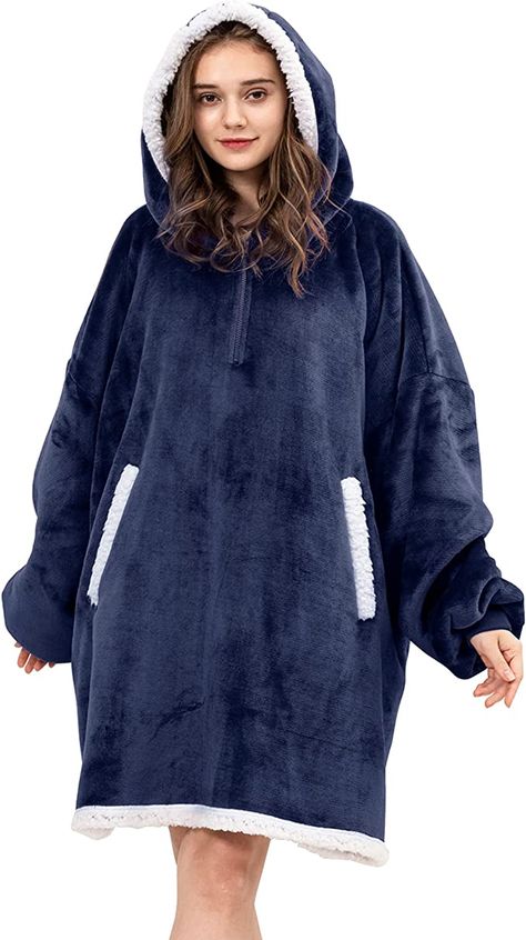 eletecpro Oversized Hoodie Sweatshirt, Original Blanket Sweatshirt, Women's Hoodie, Super Soft, Cosy, Warm, Comfortable, Suitable for Adults, Men, Women, Teenagers (Navy Blue) : Amazon.de: Clothing Blanket Sweatshirt, Blanket Jacket, Teen Friends, Sweatshirt Blanket, Oversized Blanket, Blanket Hoodie, Hoodie Blanket, Sweatshirt Women, Wearable Blanket