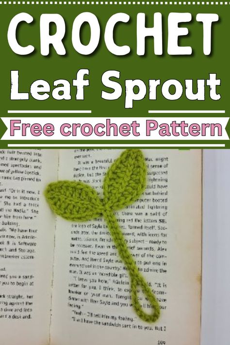 Crochet Leaf Sprout Pattern For Greenly Tidying Up Spaces Crochet Free Leaf Patterns, Leaf Charger Crochet, Headphone Leaf Crochet Pattern, Sprout Crochet Tutorial, Headphone Sprout Crochet Pattern Free, Crochet Leaf Sprout Free Pattern, How To Crochet A Sprout, Crochet Animal Crossing Leaf, Cute Green Crochet Ideas