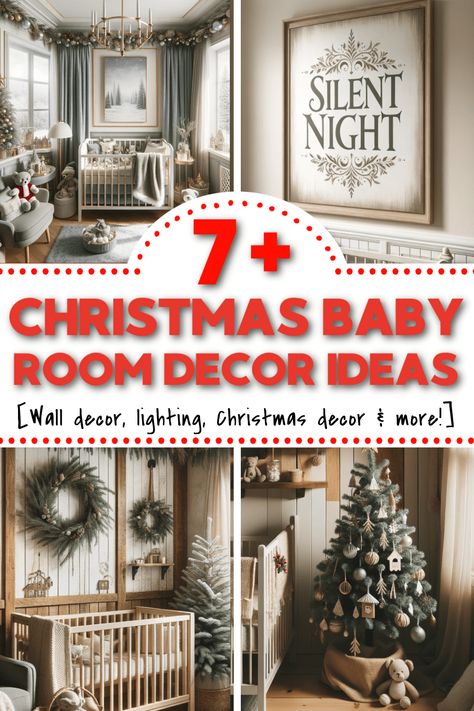 Are you looking Christmas baby room decor ideas? We've got 7 Christmas- themed nursery decor ideas that will transform your baby nursery into a winter wonderland. Ideas for decorating your baby's room for Christmas including Christmas wall decor, Christmas baby mobiles, nursery lighting for Christmas, and Christmas baby bedding ideas! Christmas Decor For Nursery, Baby Christmas Tree Ideas, Christmas Nursery Decor, Baby Bedding Ideas, Nursery Christmas Decor, Nursery Christmas Tree, Winter Wonderland Ideas, Baby Room Decor Ideas, Victorian Nursery