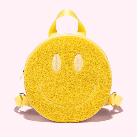 Say cheese!!! This chenille Backpack has us grinning non-stop. Murakami Flower, Happy Smiley Face, Preppy Gifts, Stoney Clover Lane, Stoney Clover, Say Cheese, Non Stop, Smiley Face, Smiley