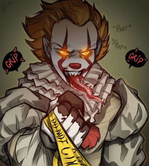 Pennywise Fanart, Pennywise Drawing, It The Clown, Horror Fanart, It Clown, Creepy Clowns, Clown Art, It Pennywise, 11 February