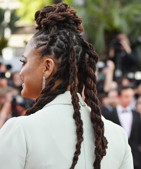 Loc Updos, Braids, And Twists For Wedding Season Dreadlock Wedding Hairstyles, Dreads Styles For Women, Ava Duvernay, Long Dreads, Beautiful Dreadlocks, Dreadlock Styles, Simple Wedding Hairstyles, Dreads Styles, Updo Styles