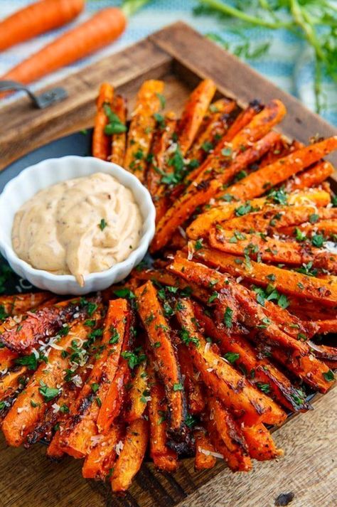 Savor the delightful crunch of roasted carrot fries, perfectly seasoned with Parmesan for a tasty twist on a classic side dish. Crispy Carrot Fries, Roasted Carrot Fries, Fries Healthy, Winter Snacks, Winter Snack, Roasted Carrot, Carrot Fries, In My 20s, Summer Snacks