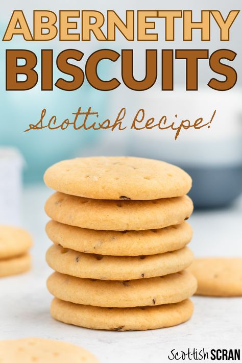 This traditional Scottish recipe is so easy to make! They are delicious Scottish biscuits first made in 1820 that are similar to a digestive biscuit but with caraway seeds. It's an easy Scottish recipe, and should be a classic! Scottish Biscuits, Scottish Baking, Scottish Scran, Traditional Scottish Food, Scottish Desserts, Viking Food, Scottish Food, Welsh Recipes, Kid Recipes