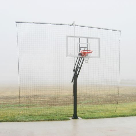 Basketball Backstop, Home Basketball Court, Hoop Net, Diy Basketball, Basketball Court Backyard, Backyard Basketball, Outdoor Basketball Court, Pool Basketball, Outdoor Play Space