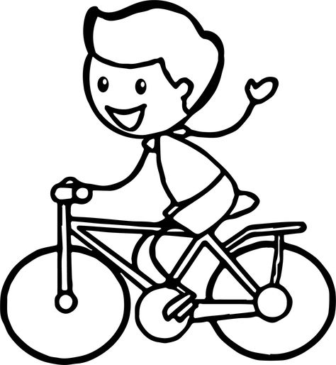 Happy cycling Coloring Pages Ride Drawing, Cycle Drawing, Cycle For Kids, Sports Coloring Pages, Bicycle Tattoo, Kids Cycle, Motorcycle Drawing, Bike Drawing, Boy Coloring