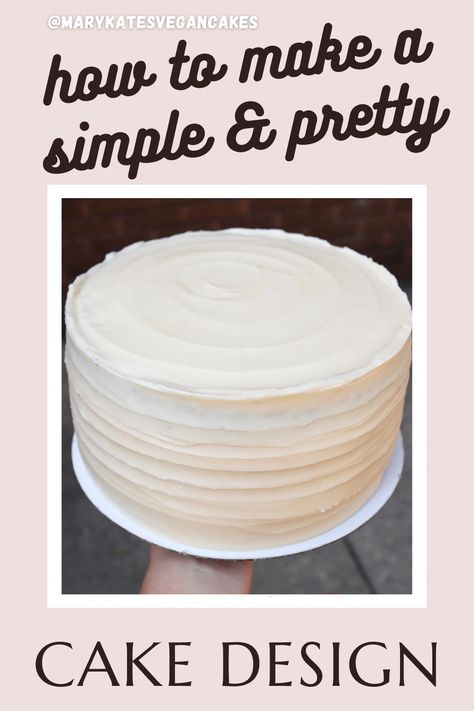 9 Inch Cake Decorating, Easy Icing Techniques, Spatula Design Cake, Frosting A Cake Techniques, Frosting A Cake For Beginners, Cake Boarders Ideas, Easy Round Cake Decorating Ideas, Spatula Cake Decorating, Simple Cake Designs Birthday Classy