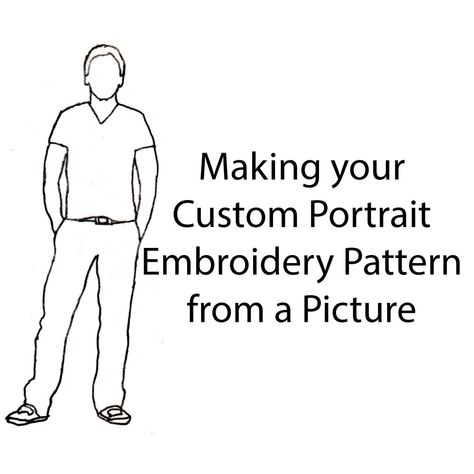 Embroidery Family Portrait Diy, Turn Photo Into Embroidery Pattern, Hand Embroidered Family Portrait, Embroidery From Photo, Hand Embroidery Family Portrait, Photo To Embroidery, Photo Outline Embroidery, Embroidered Pictures Diy, How To Embroider People