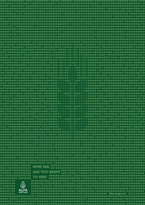 Alfa Smart Agro Outdoor Advert By Twiga: Code | Ads of the World™ Annual Report Covers, Clever Advertising, Report Cover, Ad Of The World, Binary Code, Ads Design, Creative Advertising Campaign, Plant Protection, Video Advertising