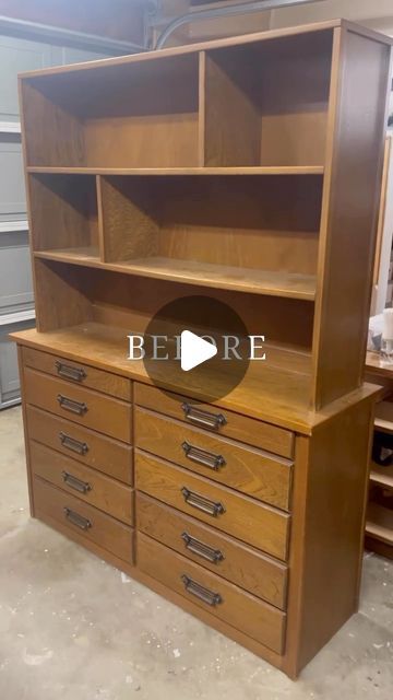 Before & After Transformations on Instagram: "Hutch dresser refinishing by @jlee.refinishings 🤍  ______________ #beforeandafter #home #architectures #design #decoration #architect #homedecor #architecturaldigest #traditionalhome #luxuryhome #luxuryhomes #homemade #exteriordesign #new #renovation #dreamhome #graphicdesign #beautifulhomes #homedecor #beforecraft #designbuild" Dining Hutch Makeover, Painted Hutch Ideas, Refurbished Hutch, Hutch Redo, Rustic Hutch, Painted Hutch, Dresser Refinish, Hutch Makeover, Refinishing Furniture Diy