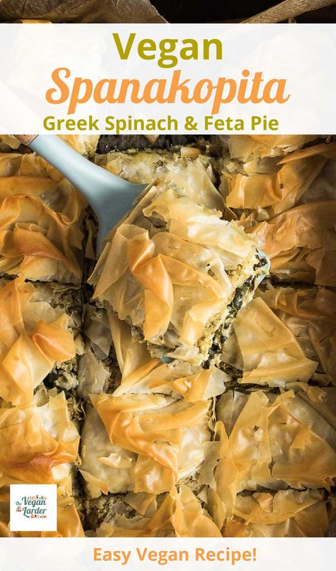 Vegan Spanakopita, Spanakopita Triangles, Decadent Cheesecake, Spanakopita Recipe, Tofu Feta, Phyllo Pastry, Greek Spinach Pie, Recipe Cheesecake, Vegan Feta