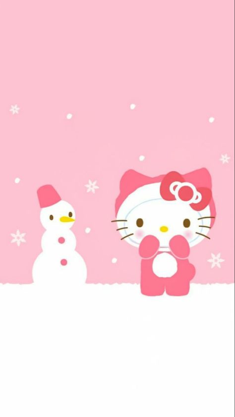 Bedrooms Wall Decor, Bedroom Wall Decorations, Wall Decor For Bathroom, Decorations For Bedroom, Kids Bedroom Wall Decor, Winter Wallpapers, Pink Wallpaper Hello Kitty, Pink Wallpaper Girly, Kitty Christmas