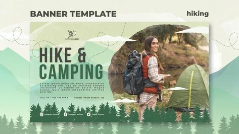 | Free Psd #Freepik #freepsd #banner #templates #nature #camping Subject Schedule, Outdoor Banner Design, Camping Banner, Camp Banner, Camping Magazine, Nature Banner, Standing Banner Design, Travel Banner, Party Banner Template