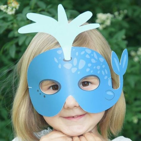 Printable Masks For Kids Free, Printable Masks For Kids, Sunday School Ideas, Whale Printable, Whale Photo, Summer Crafts For Toddlers, Snail And The Whale, Whale Crafts, Masks For Kids