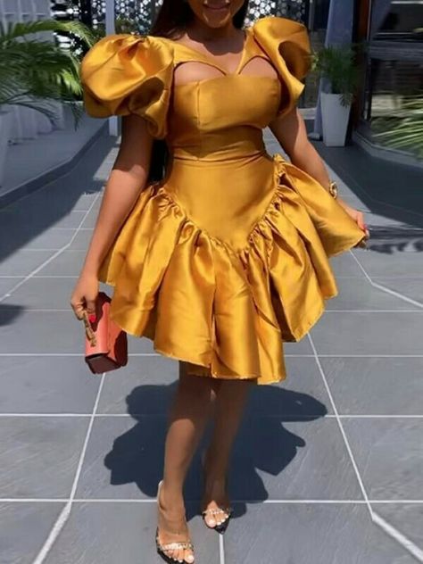 Looking for a sexy but simple gown for that dinner date then this is for you Simple Classy Outfits, African Dress Styles, Free Size Dress, Mikado Dress, Simple Frock Design, Classy Gowns, Chic Dress Classy, African Dresses For Kids, Classy Fits