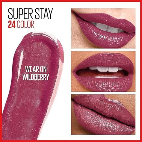 Amazon.com : Maybelline Super Stay 24, 2-Step Liquid Lipstick Makeup, Long Lasting Highly Pigmented Color with Moisturizing Balm, Wear On Wildberry, Mauve Pink, 1 Count : Lipstick : Beauty & Personal Care Makeup Organizing, Soft Summer Makeup, Lipstick Guide, Lip Color Palette, Mauve Lips, Maybelline Lipstick, Lip Color Makeup, Beautiful Lipstick, Maybelline Super Stay