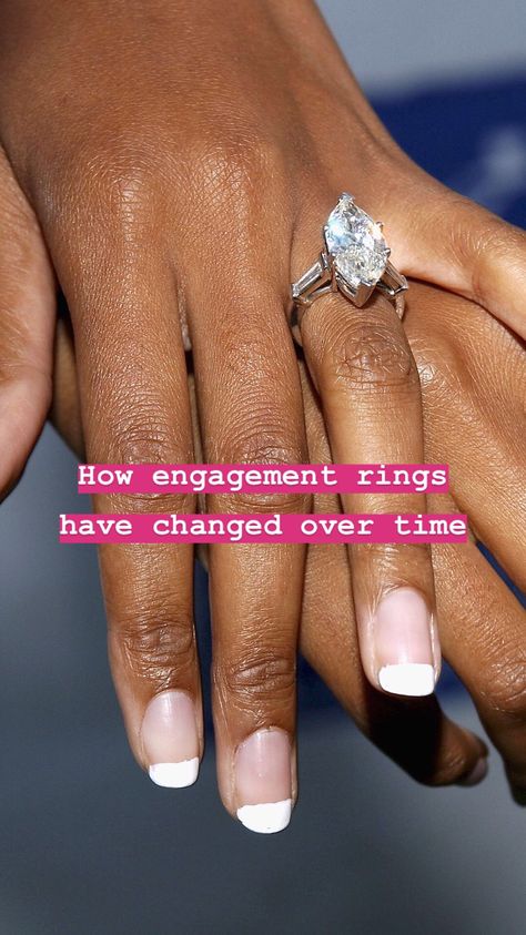 How engagement rings have changed over the past 100 years 1920 Engagement Ring, 100 Years, The Past, The 100, Diamonds, Engagement Rings