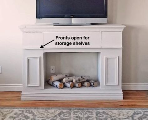 Diy Fireplace Tv Stand, Building Fireplace, Adding A Fireplace, Craftsman Style Fireplace, Storage Fireplace, Floating Fireplace, Build A Fireplace, Shiplap Fireplace, Diy Tv Stand