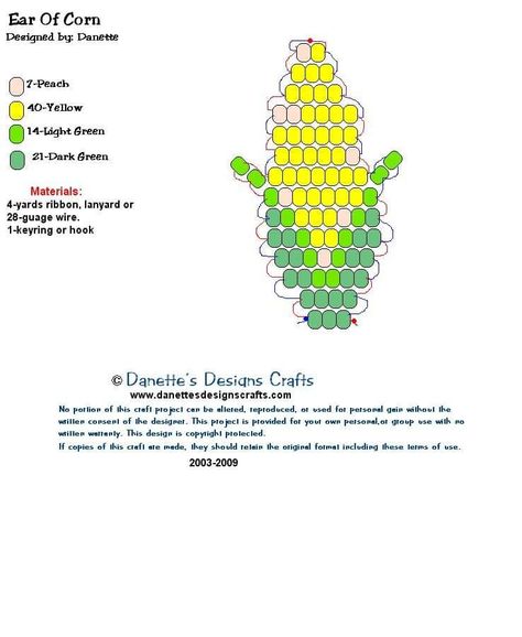 Pony Bead Fruit Patterns, Thanksgiving Pony Bead Craft, Strawberry Pony Bead Pattern, Pony Bead Indian Corn, Pony Bead Corn Cob, Kandi Animals, Beaded Corn, Bead Figures, Corn Bead