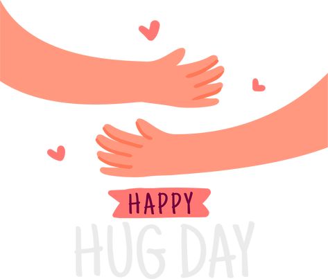 International Hug Day, National Hugging Day, Hug Day, Happy Hug Day, Day Illustration, Vector Png, Typography, Clip Art