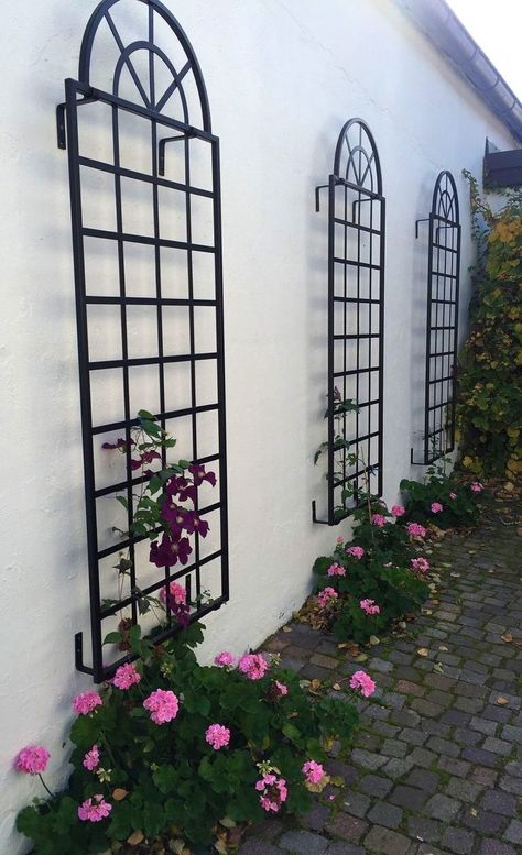 Wall Mounted Trellis, Iron Trellis, Wall Trellis, Metal Trellis, Craftsman Interior, Outdoor Trellis, Backyard Pavilion, Walled Garden, Classic Garden