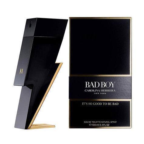 CAROLINA HERRERA BAD BOY 3.4 EDT  Bad Boy is a fragrant expression of duality, representing the bold nature of the modern man. At once strong and sensitive, confident and relaxed, the bad boy embraces his contrasting characteristics with assured ease. Bad Boy Eau de Toilette is a fragrance of layered notes inspired by the bad boy's complexity and harmoniously combined for a distinctive blend of modern sophistication. Bad Boy represents the rebellious men who chart their own path and design their Bad Boys 3, Carolina Herrera Perfume, Perfume Carolina Herrera, Best Fragrance For Men, Spicy Fragrance, Best Fragrances, Tonka Bean, Bad Boy, Carolina Herrera