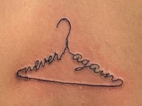 Coat Hanger Tattoo, Hanger Tattoo, Tattoo Pictures, Symbol Tattoos, Free Tattoo, Never Again, Back Tattoos, Tattoo Inspo, Coat Hanger