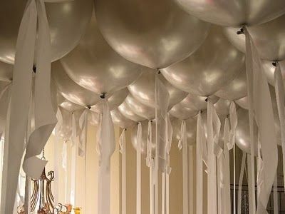 pearl white balloons Balloon Ceiling Decorations, Balloons And Streamers, Shower Playlist, Pearl Balloons, Balloon Ceiling, 25th Anniversary Party, Pearl Anniversary, Silver Balloon, Metallic Balloons