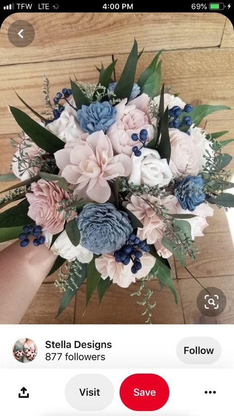 Blue And Pink Bouquet, Pink And Blue Bouquet, Wedding Theme Color Schemes, Blue And Blush Wedding, Dark Blue Wedding, Blush Bouquet Wedding, Dusty Pink Weddings, Light Pink Wedding, Mauve Wedding