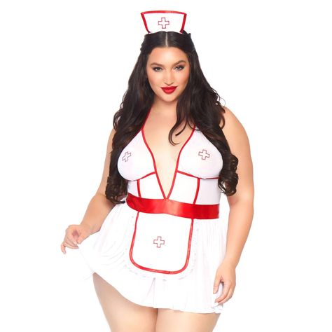 French Maid Outfit, Maid Lingerie, Plus Size Halloween Costume, Outfit Plus Size, Nurse Costume, Plus Lingerie, French Maid, Women Nurse, Maid Outfit